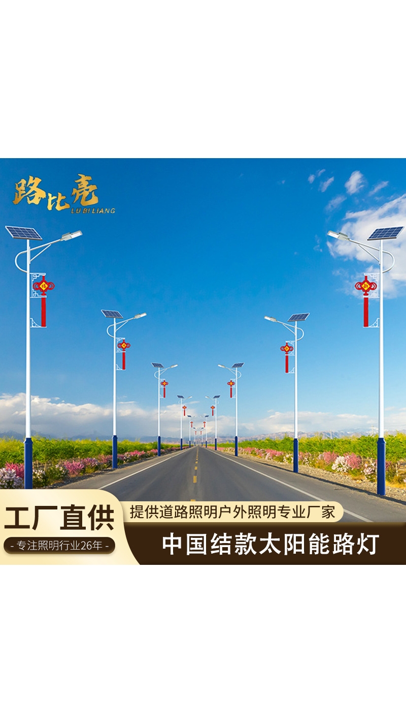 中国结款太阳能LED市电户外路灯超亮新农村挑臂照明灯道路灯